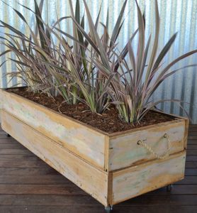 Timber offcuts planter